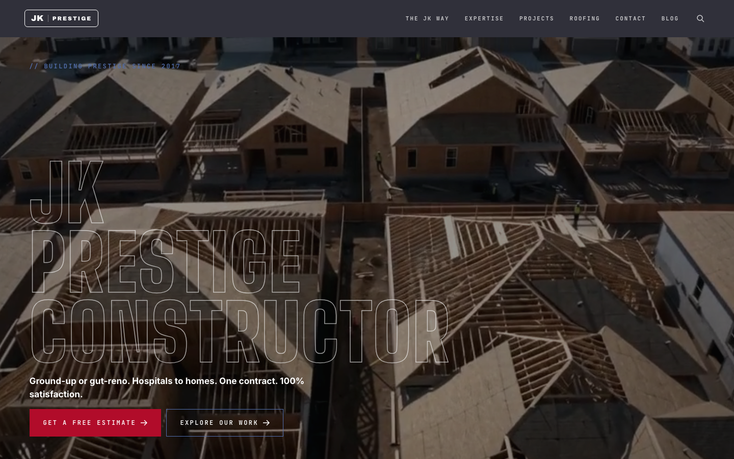 JK Prestige Construction website